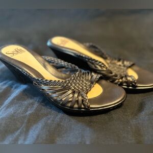 Wedge Sandals by SOFFT- Size 7.5 - Deep Brown - Comfort - Natural Materials